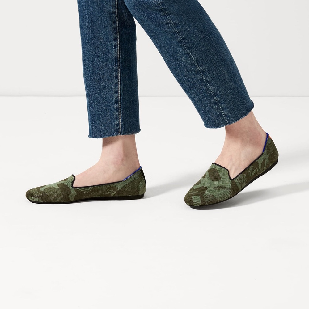 Rothy's Green Camouflage Loafers
